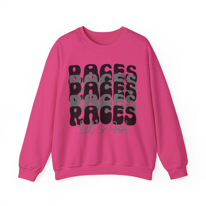 Races Let`s Go- Adult Crewneck Sweatshirt