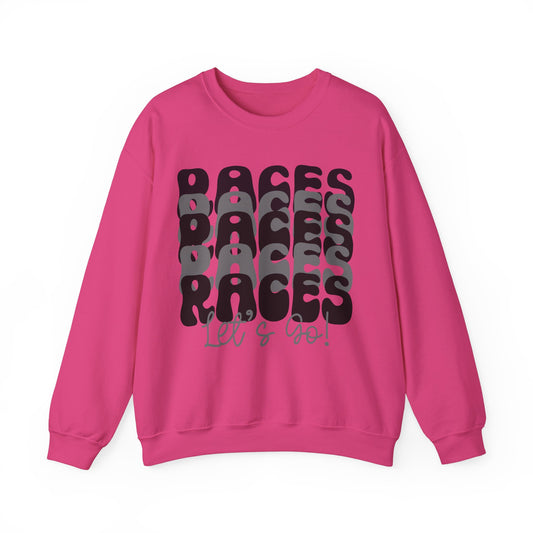 Races Let`s Go- Adult Crewneck Sweatshirt