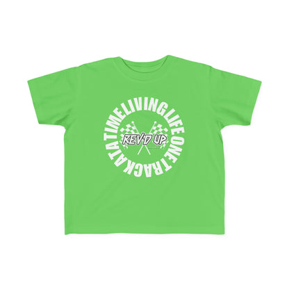 Living Life One Track At A Time White Rev'd Up Clothing - Toddler's T-Shirt