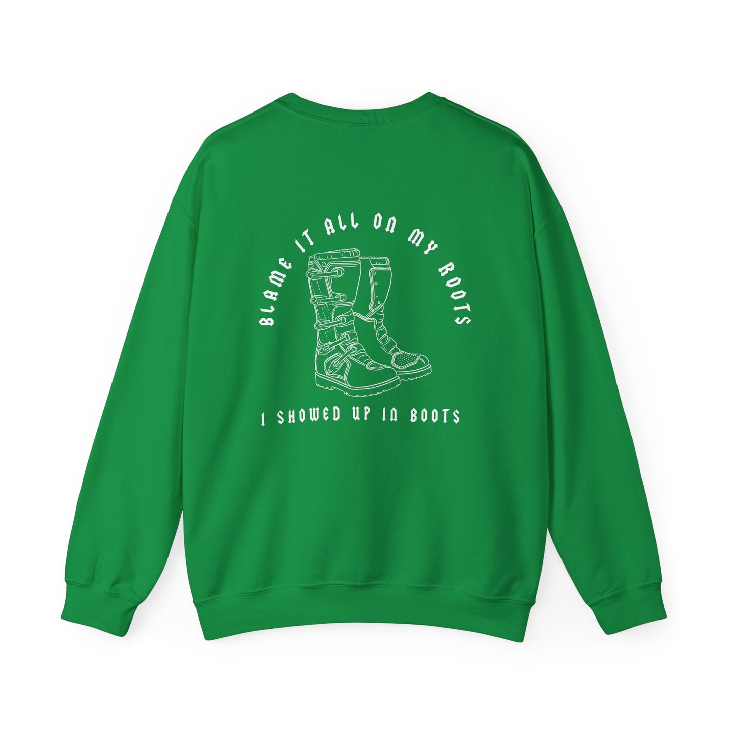 Blame It All On My Roots White Font- Adult Crewneck Sweatshirt