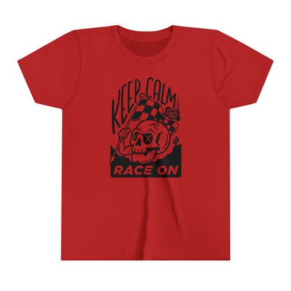 Keep Calm and Race On -Youth T-Shirt