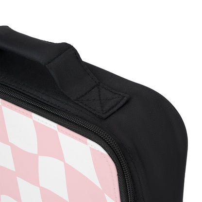 Light Pink Checkered  - Lunch Bag