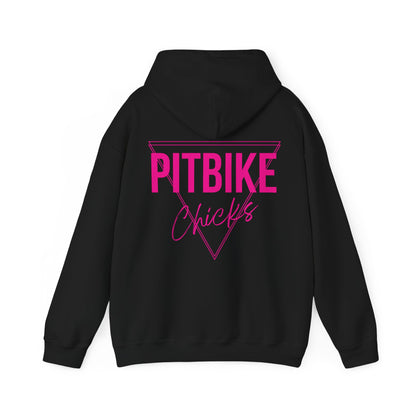Pit Bike Chicks Pink- Adult Hooded Sweatshirt