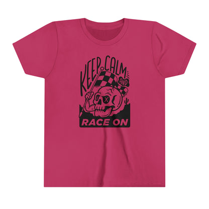 Keep Calm and Race On -Youth T-Shirt
