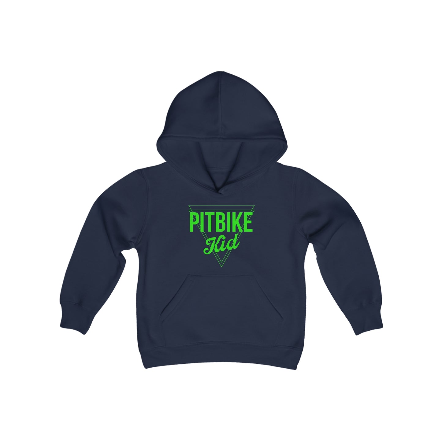 Pit Bike Kid Green -Youth Hooded Sweatshirt