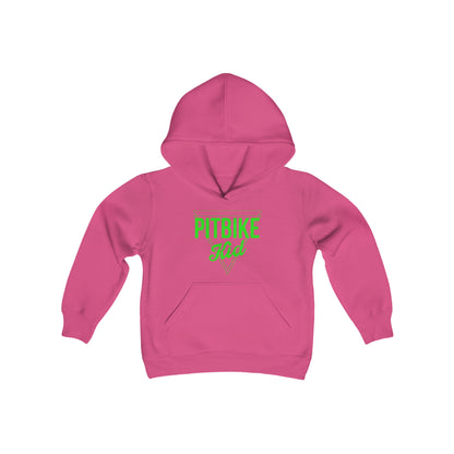 Pit Bike Kid Green -Youth Hooded Sweatshirt