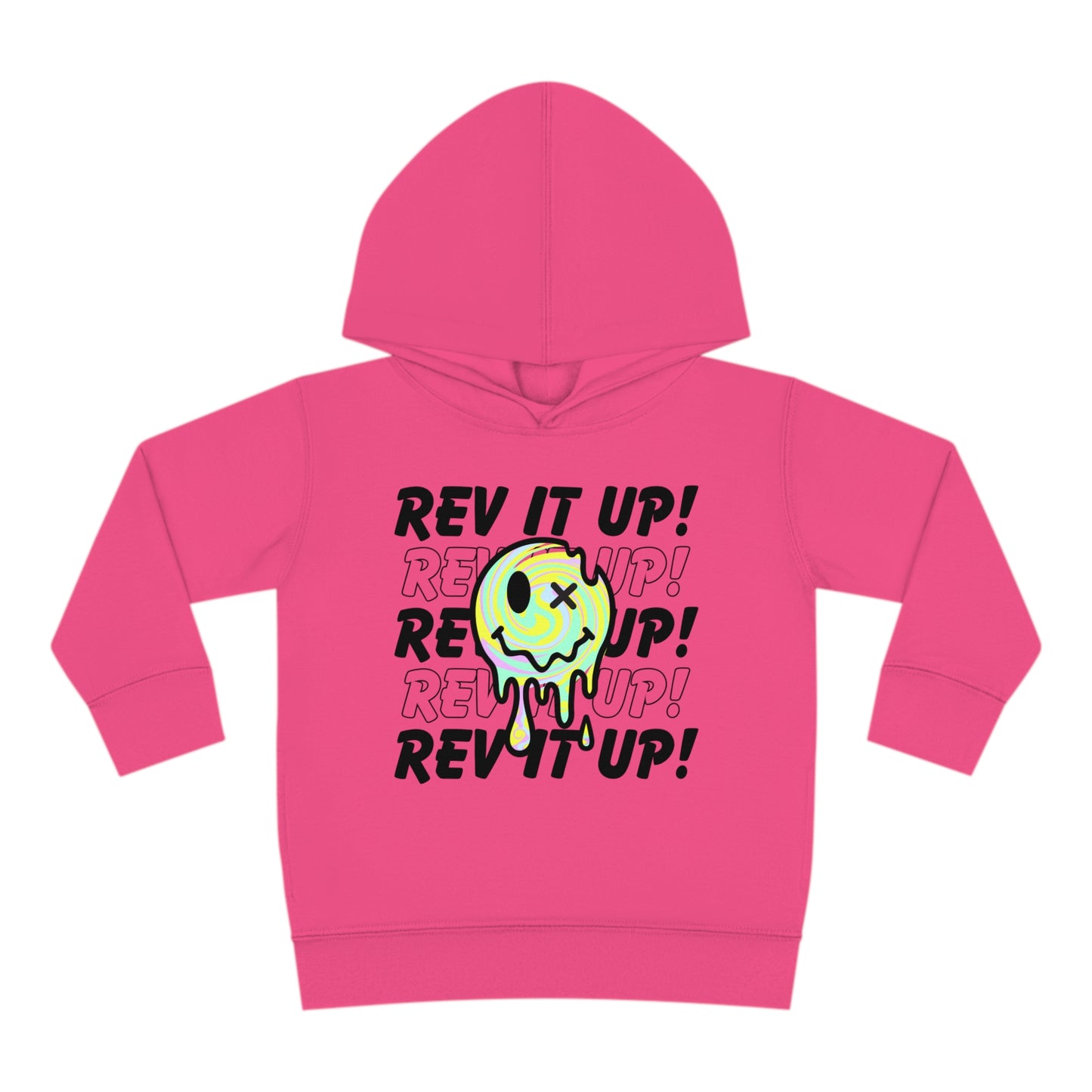 Rev It Up Retro Smiley -Toddler Hooded Sweatshirt