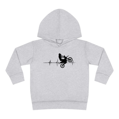 Heart Rate Moto- Toddler Hooded Sweatshirt