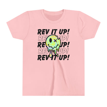 Rev It Up Retro Smiley -Youth T-Shirt