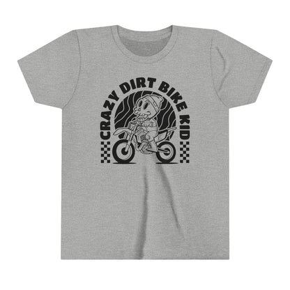 Crazy Dirt Bike Kid- Youth T-Shirt