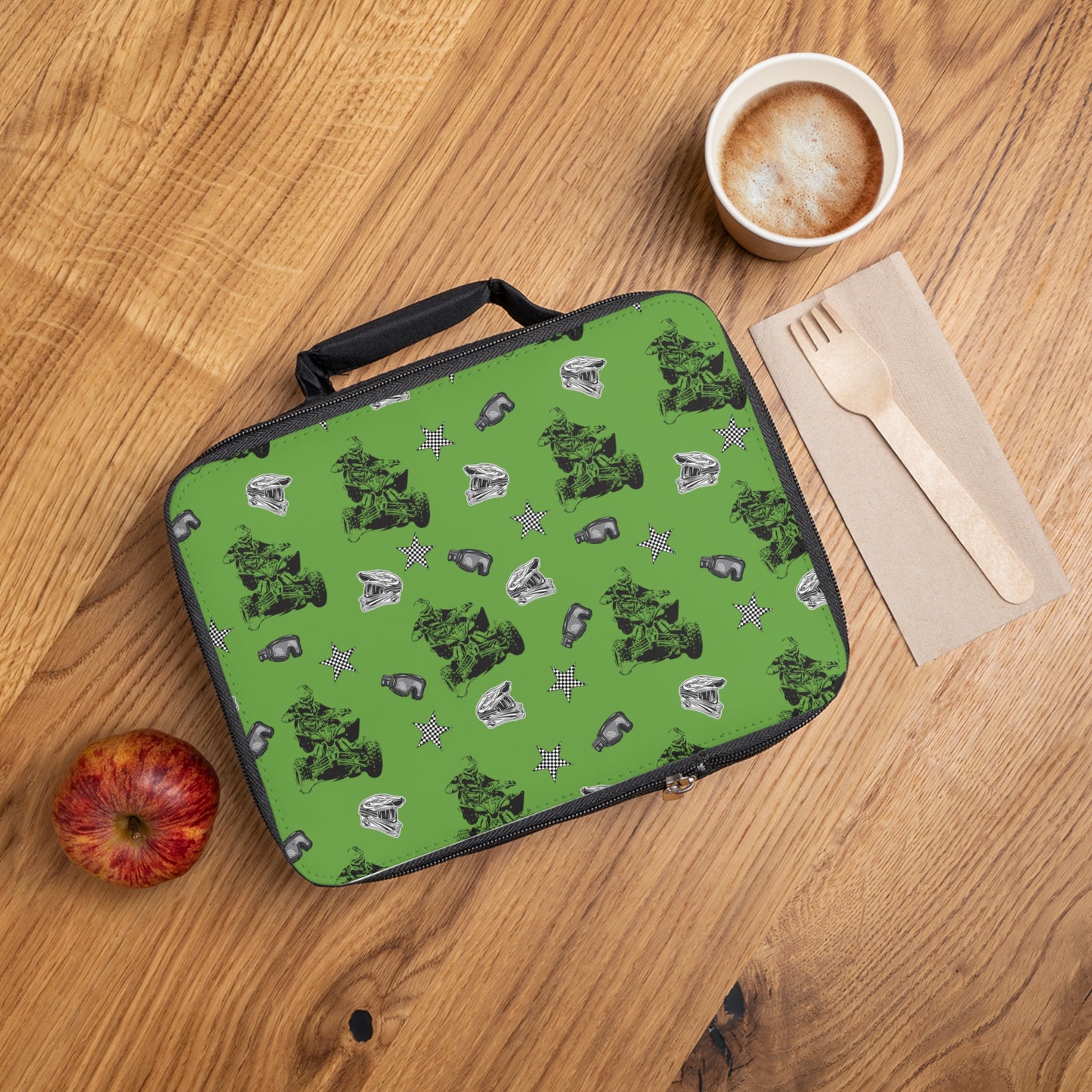 Quad Racing - Lunch Bag Green