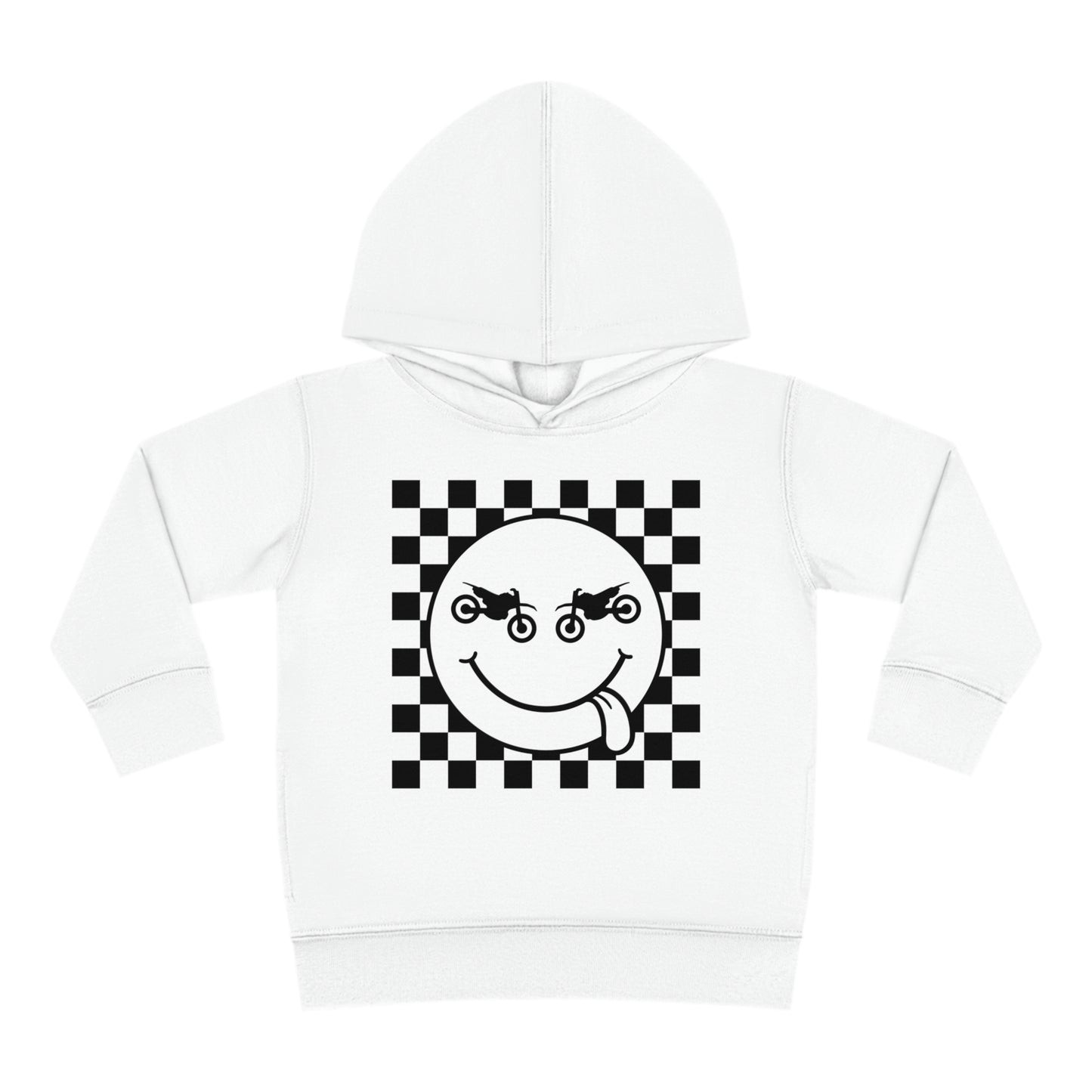 Race Flag Smile Face Toddler Hooded Sweatshirt