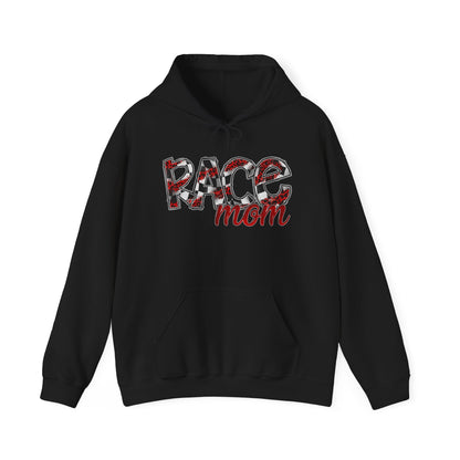 Checked with Red Race Mom- Adult Hooded Sweatshirt