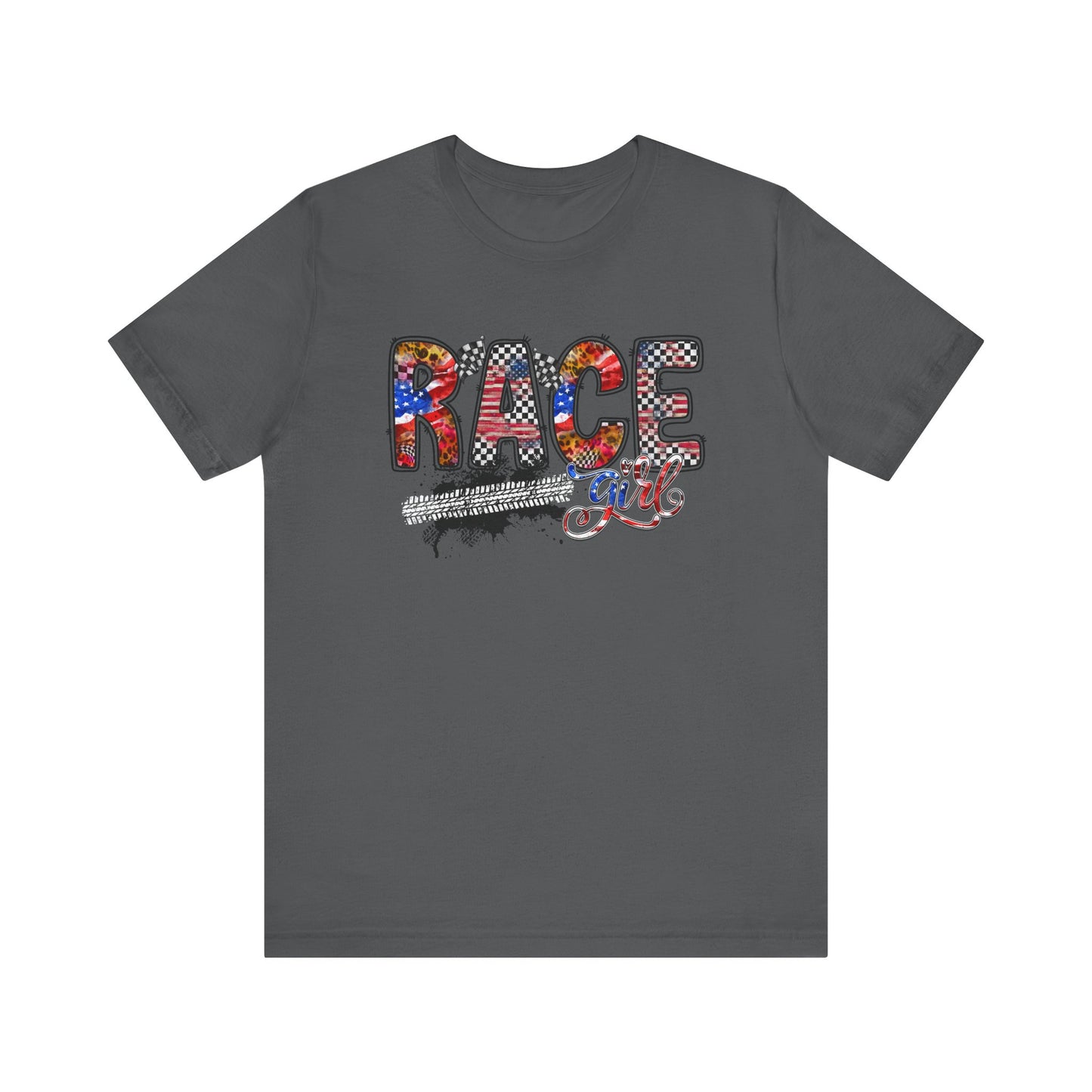 American Race Girl- Adult T-Shirt