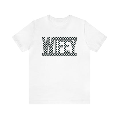 Checkered Wifey- Adult T-Shirt
