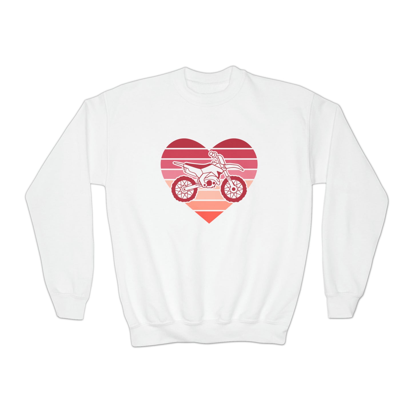 Heart Motorcycle - Youth Crew Sweatshirt