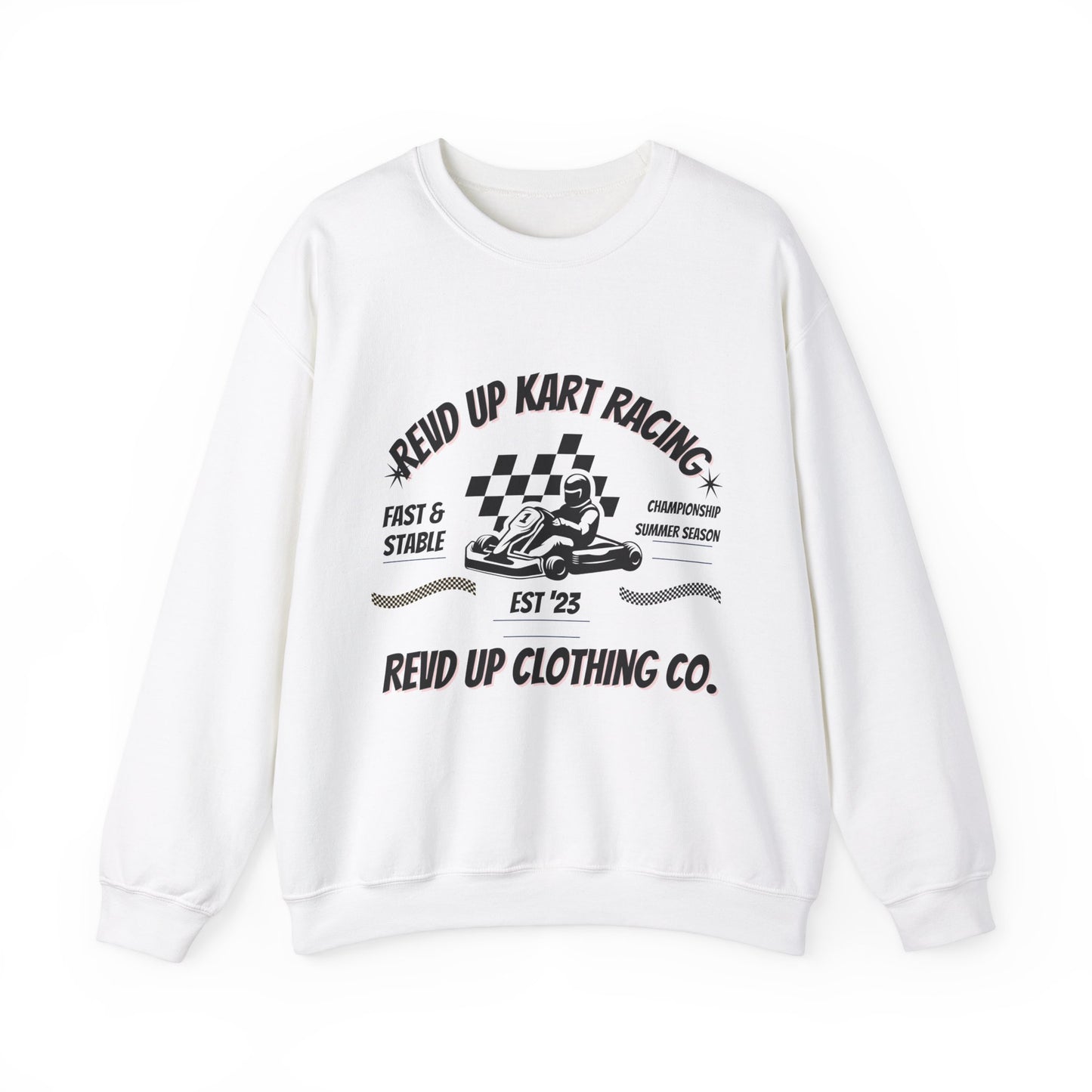 Revd Up Kart Racer- Adult Crewneck Sweatshirt