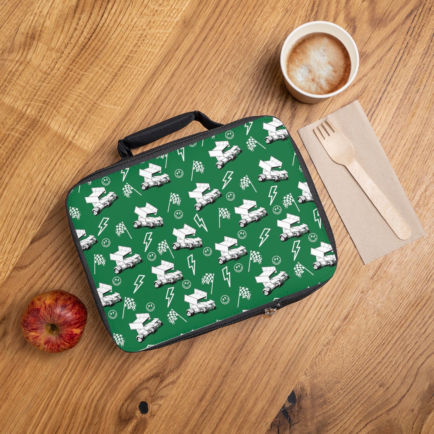 Sprint Car - Micro Racing - Lunch Bag- Dark Green
