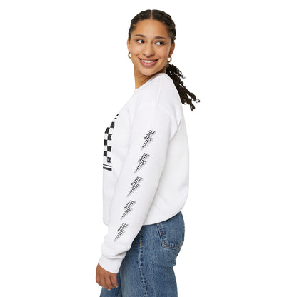 Grunge Checkered Lightning Bolt- Adult Sweatshirt