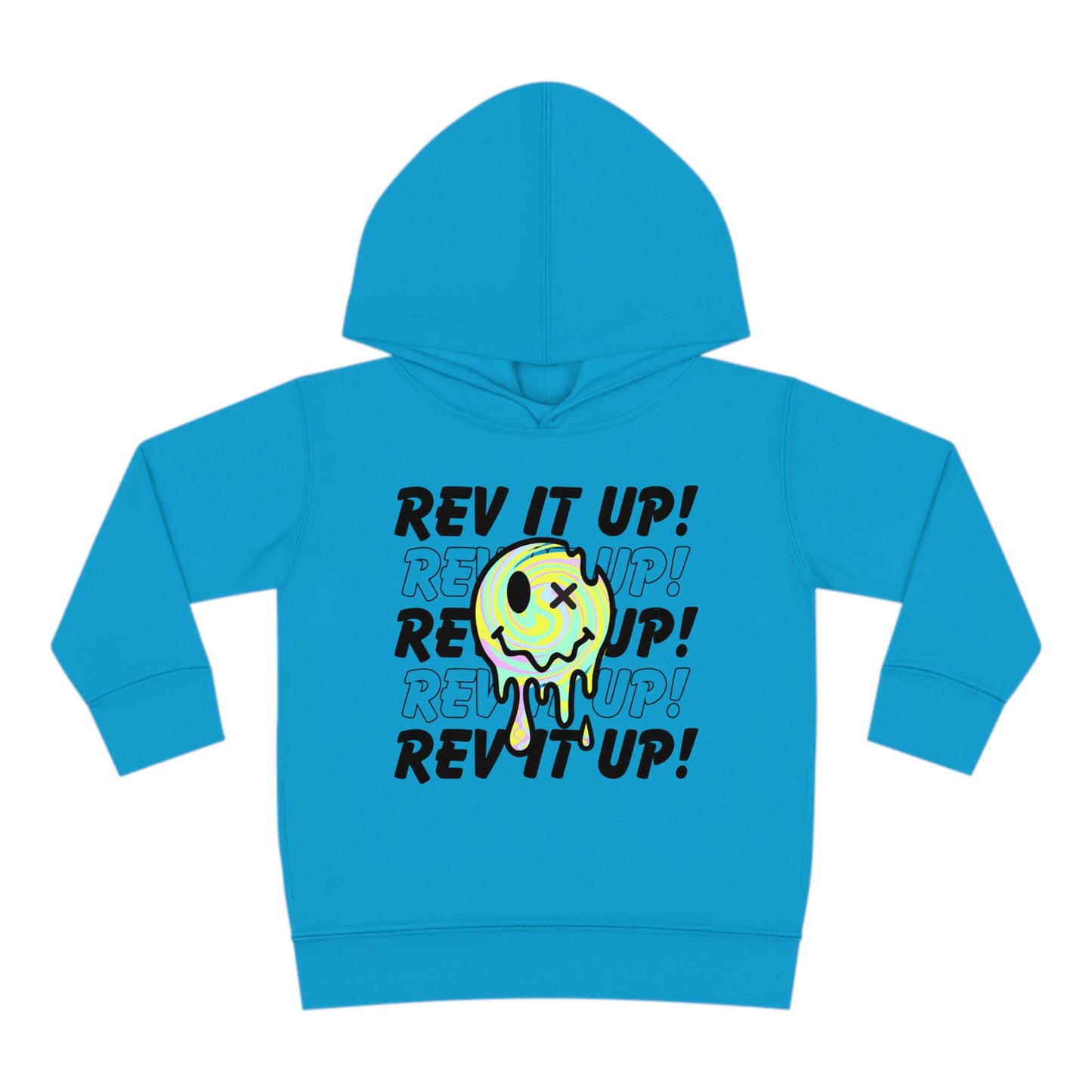 Rev It Up Retro Smiley -Toddler Hooded Sweatshirt