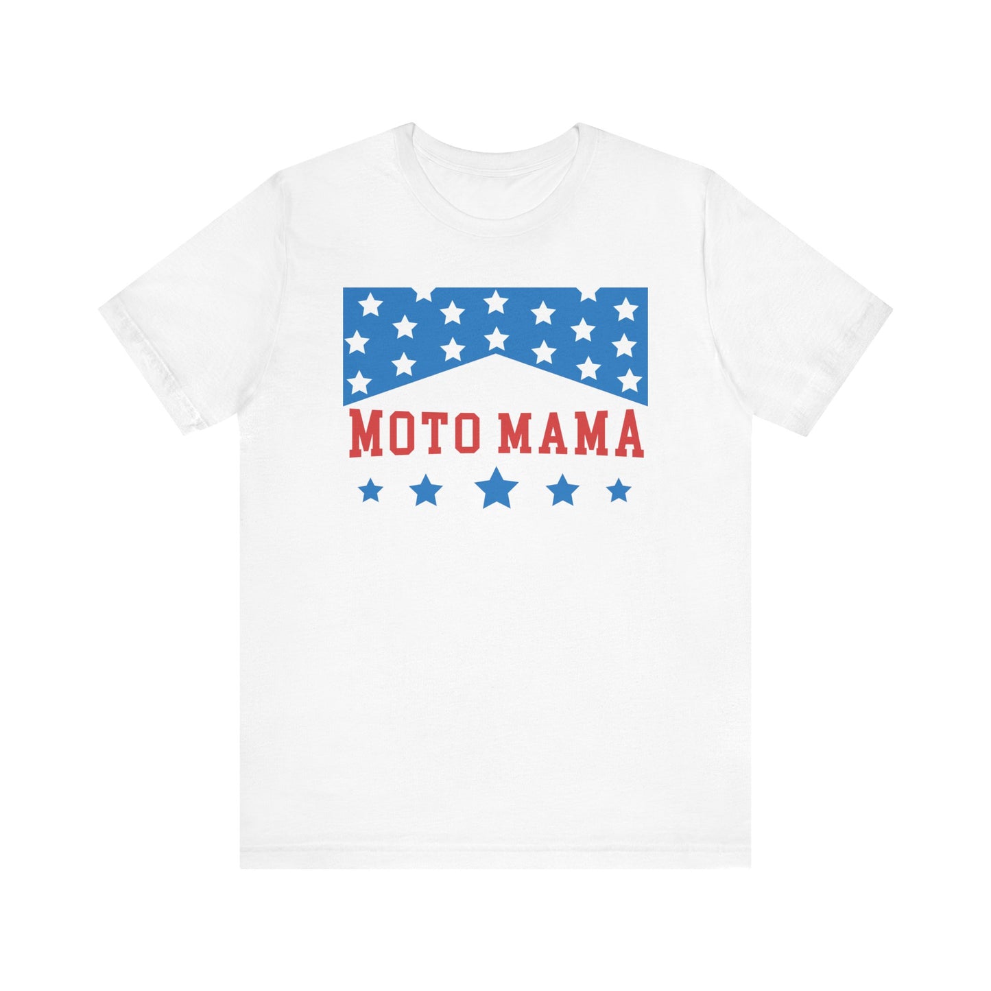 Red White And Blue Moto Mama- Adult T-Shirt