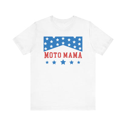 Red White And Blue Moto Mama- Adult T-Shirt