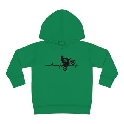 Heart Rate Moto- Toddler Hooded Sweatshirt