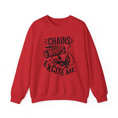 Chains and Whips Excite Me- Adult Crewneck Sweatshirt