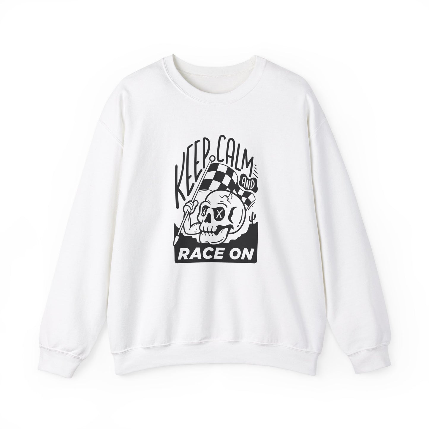 Keep Calm and Ride On- Adult Crewneck Sweatshirt