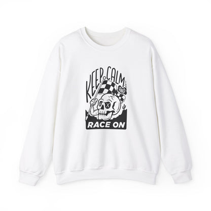 Keep Calm and Ride On- Adult Crewneck Sweatshirt