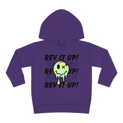 Rev It Up Retro Smiley -Toddler Hooded Sweatshirt