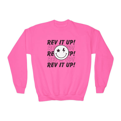 Rev It Up Smiley- Youth Sweatshirt