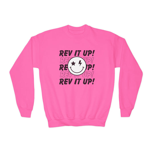 Rev It Up Smiley- Youth Sweatshirt