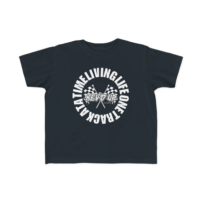 Living Life One Track At A Time White Rev'd Up Clothing - Toddler's T-Shirt