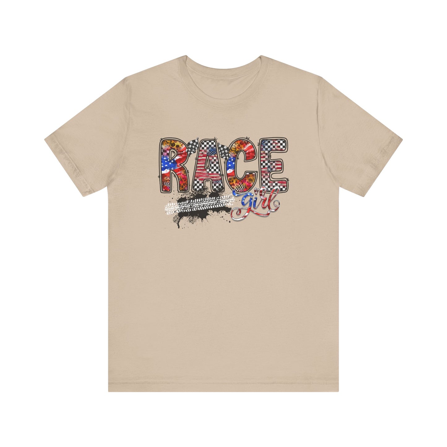 American Race Girl- Adult T-Shirt