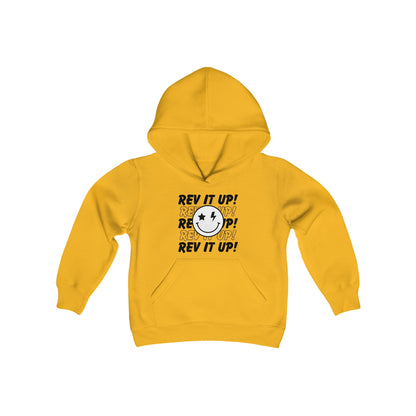 Rev It Up Smiley- Youth Hooded Sweatshirt