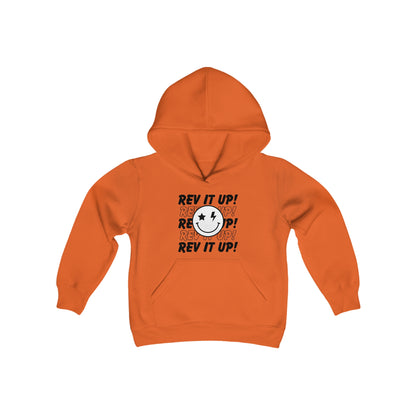 Rev It Up Smiley- Youth Hooded Sweatshirt