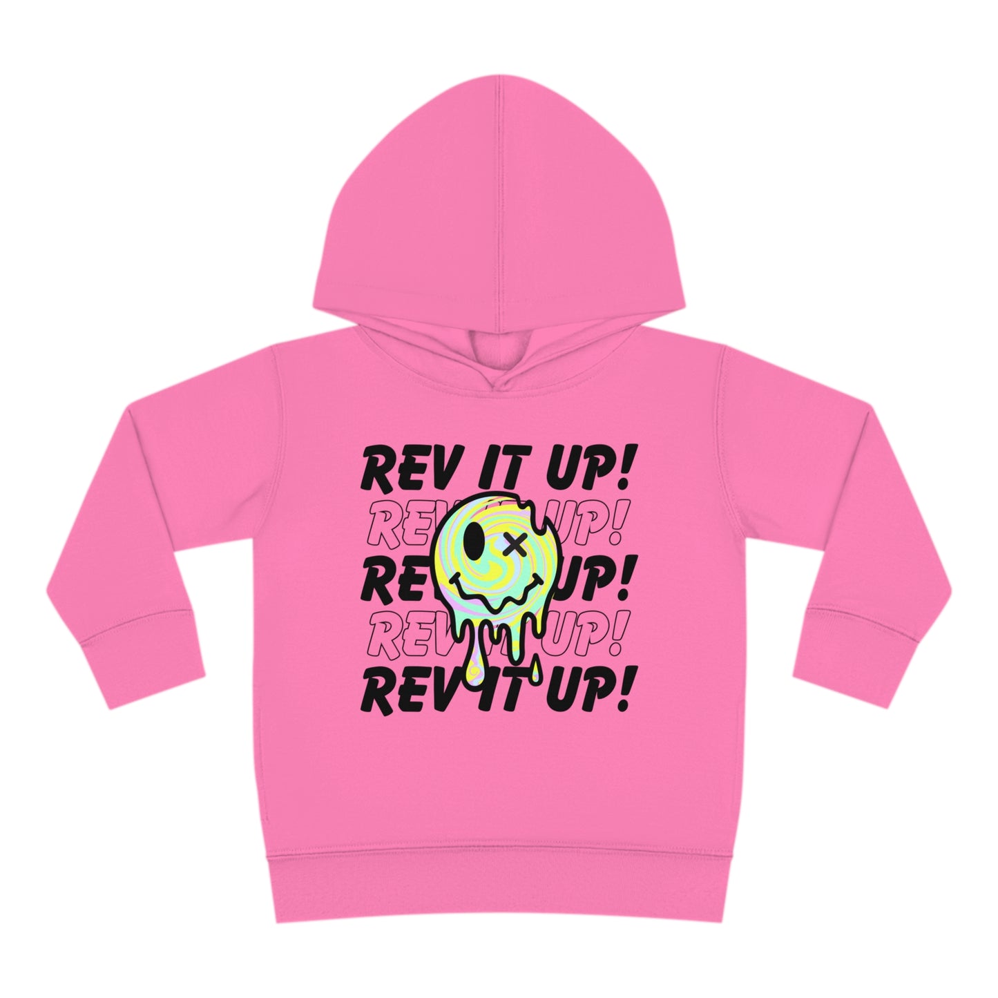 Rev It Up Retro Smiley -Toddler Hooded Sweatshirt