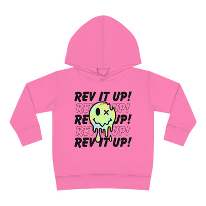 Rev It Up Retro Smiley -Toddler Hooded Sweatshirt