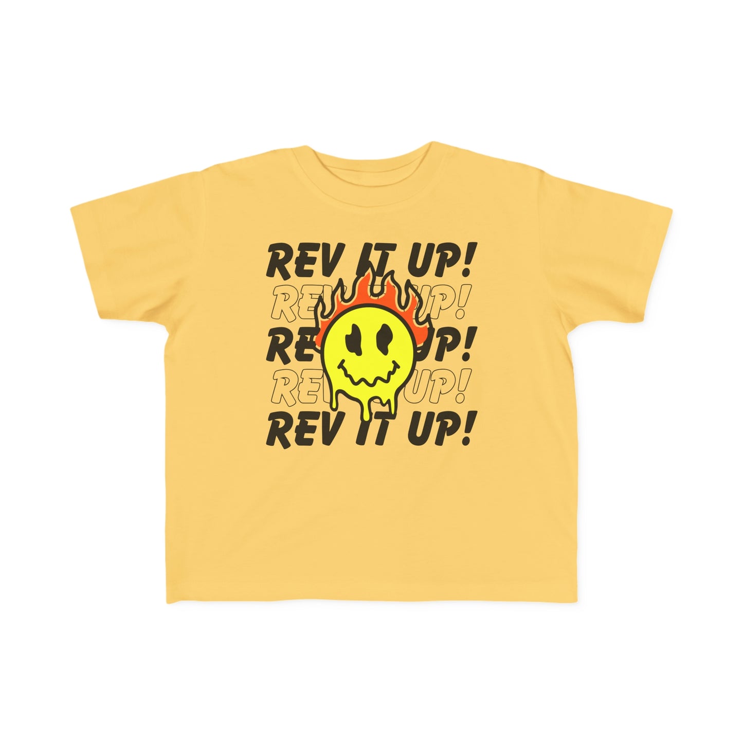 Rev It Up Flame Smiley -Toddler's T-Shirt