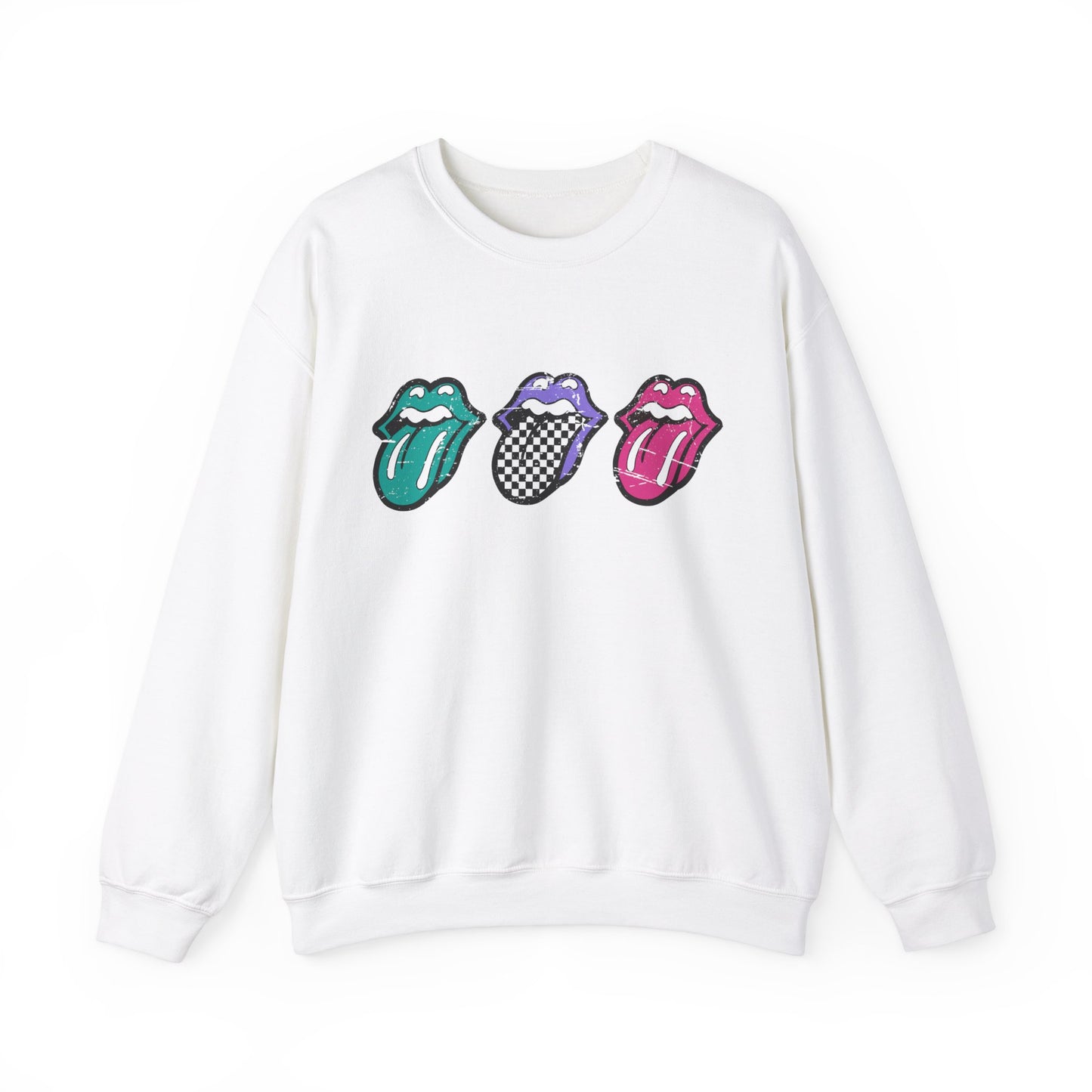 Checkered Tongue- Adult Crewneck Sweatshirt