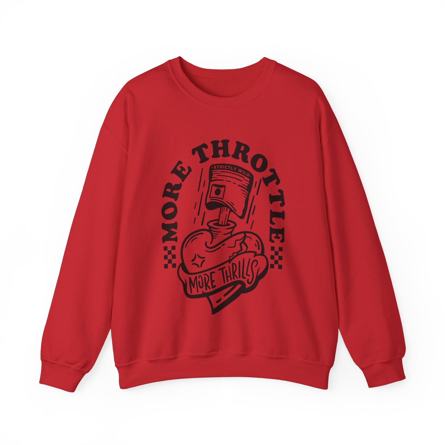 More Throttle More Thrills- Adult Crewneck Sweatshirt