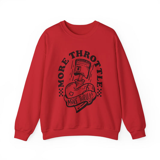 More Throttle More Thrills- Adult Crewneck Sweatshirt