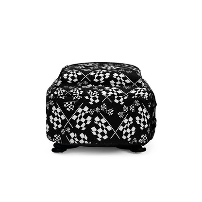 Checkered Flags - Black - Backpack