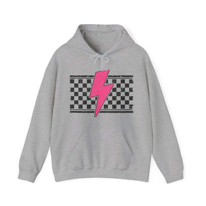 Pink Lightening Bolt- Adult Hooded Sweatshirt