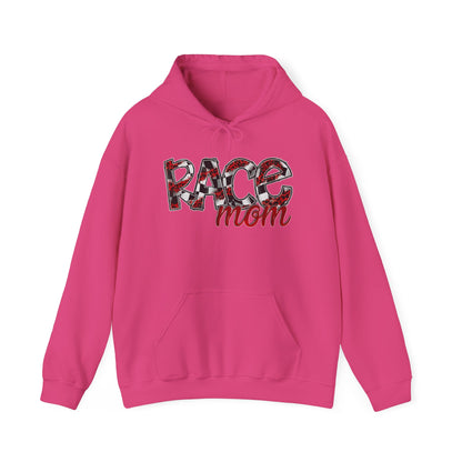 Checked with Red Race Mom- Adult Hooded Sweatshirt