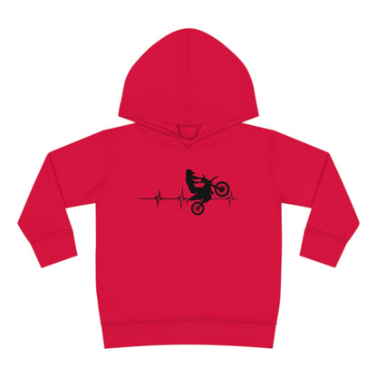 Heart Rate Moto- Toddler Hooded Sweatshirt