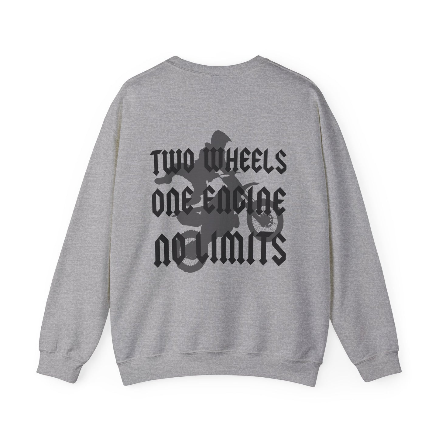 Two Wheels No Limits- Adult Crewneck Sweatshirt