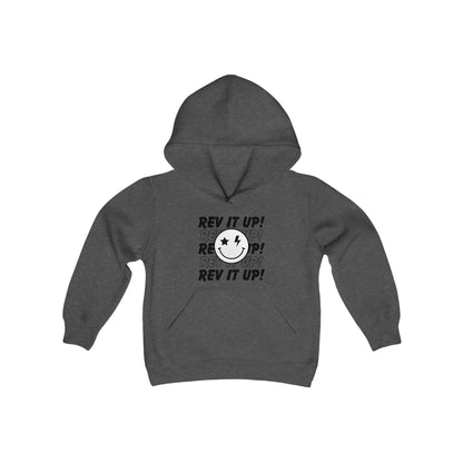Rev It Up Smiley- Youth Hooded Sweatshirt