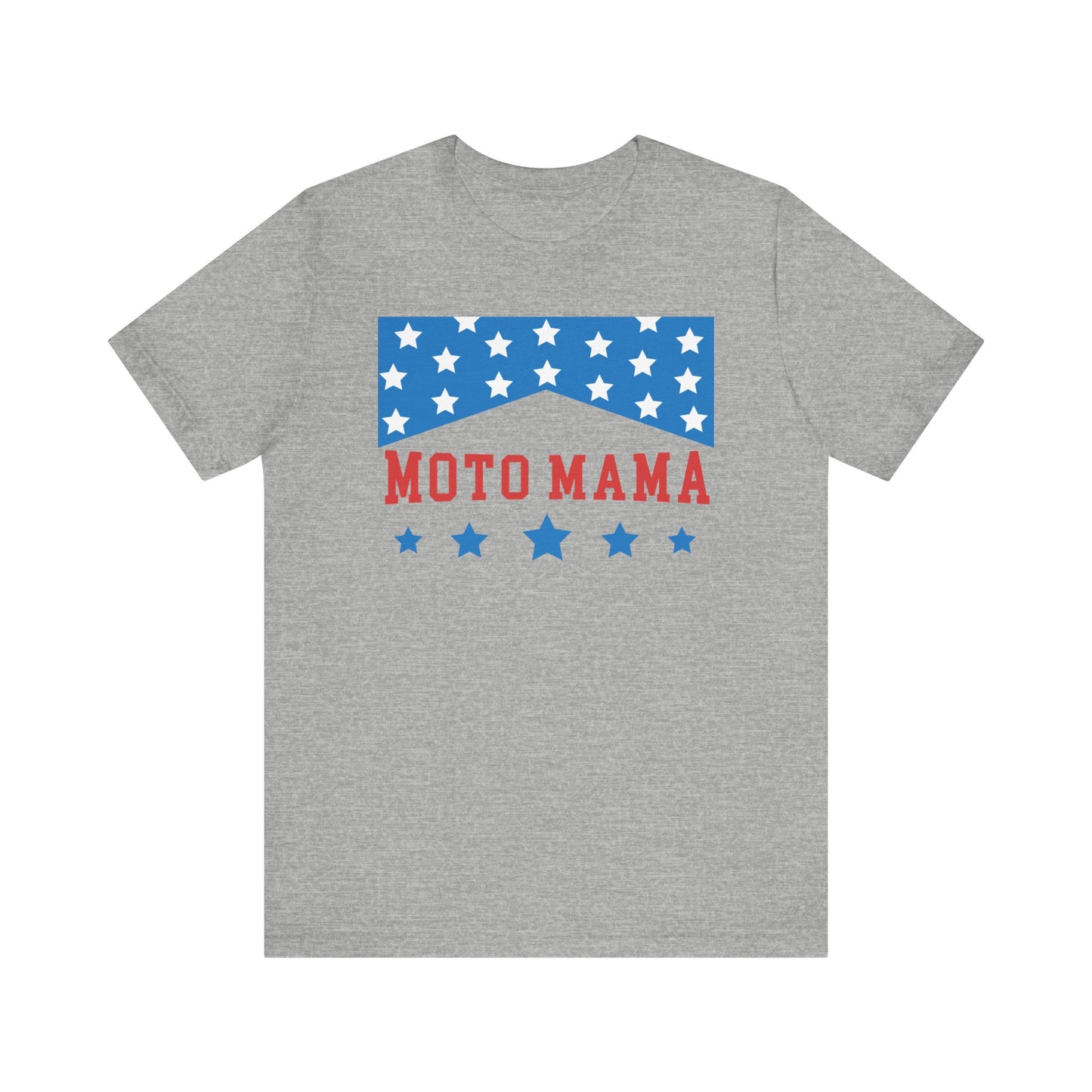 Red White And Blue Moto Mama- Adult T-Shirt